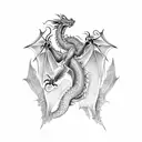 dragon on tricep tattoo design idea