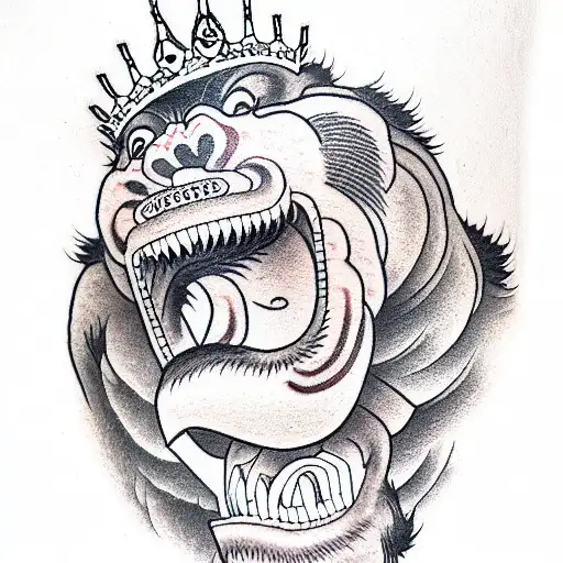 king kong tattoo design idea