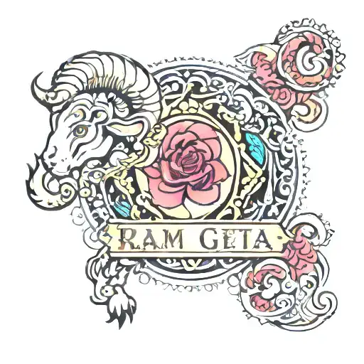 Ram ki Geeta name tattoo design idea