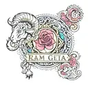 Ram ki Geeta name tattoo design idea