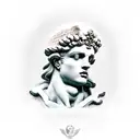 greek statue wings  tattoo design idea