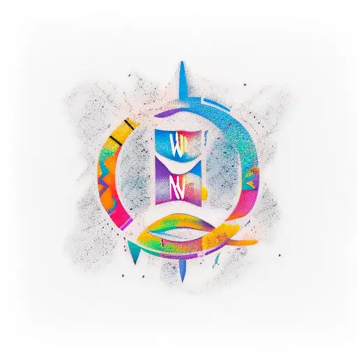 tattoo with "līf is nū" written in words.  a wanderlust theme tattoo design idea