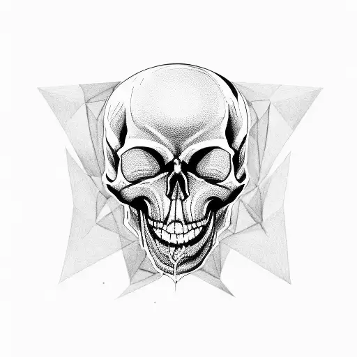 BLACK SKULL OPEN MOUTH tattoo design idea