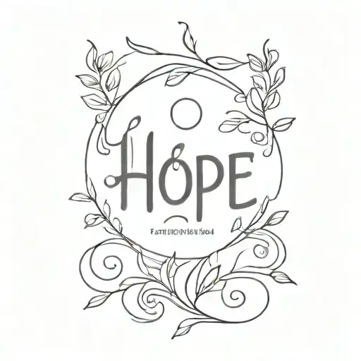 hope written tattoo design idea