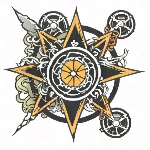 nuclear symbol tattoo design idea