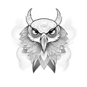 black Crow old school style tattoo design idea