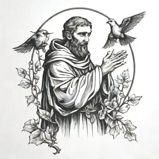 st Francis of Assisi tattoo design idea