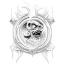 battle between good and evil  tattoo design idea