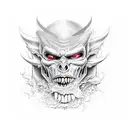 battle between good and evil  tattoo design idea