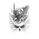 battle between good and evil  tattoo design idea