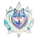 indian wolf tattoo design idea