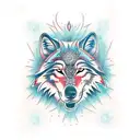 indian wolf tattoo design idea