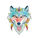 indian wolf tattoo design idea
