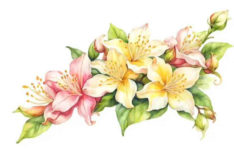 Arabian jasmine tattoo design idea