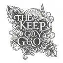 the phrase "keep a go" on my inner forearm left side tattoo design idea