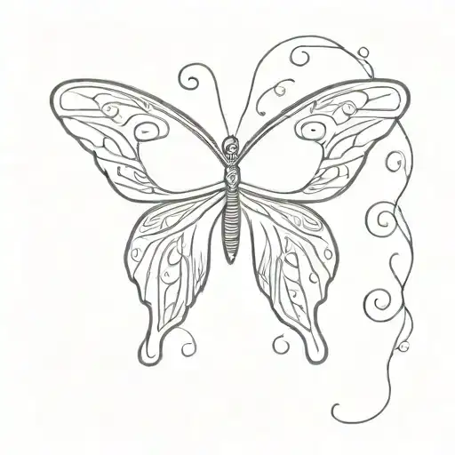 semicolon butterfly tattoo design idea