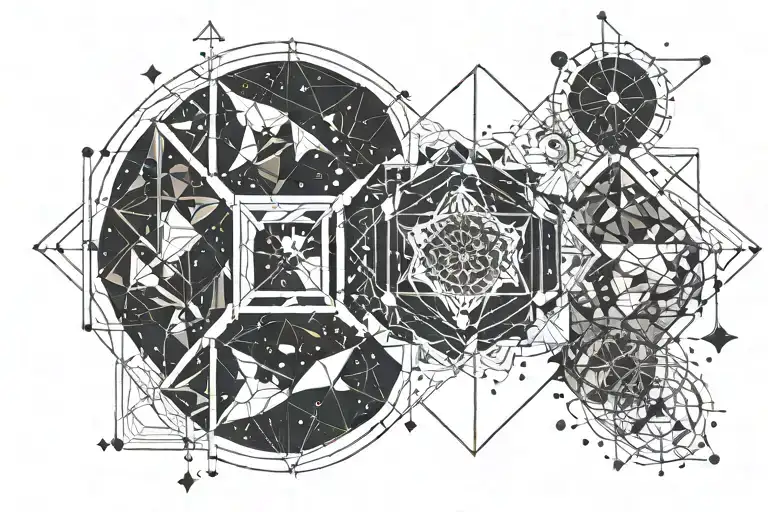 starry night tattoo design idea