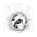 messi with worldcup tattoo design idea