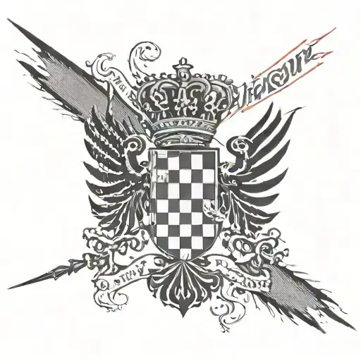 Croatian flag, Osijek fort, dates 02.07.1976 and 12.09.1979 with 10.10.2006 tattoo design idea