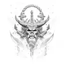 See marine poseidon tattoo design idea