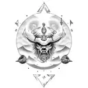 See marine poseidon tattoo design idea