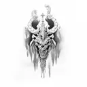 See marine poseidon tattoo design idea