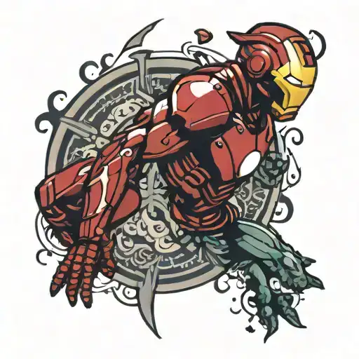 Ironman triathlon symbol tattoo design idea