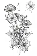 psilocybin molecule tattoo design idea