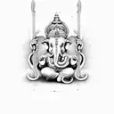ganesha with norse mythology strength symbol  tattoo design idea