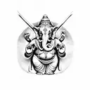 ganesha with norse mythology strength symbol  tattoo design idea