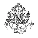ganesha with norse mythology strength symbol  tattoo design idea