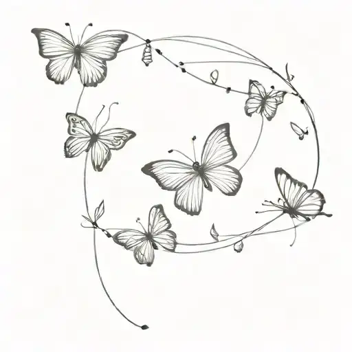let it come down on me and butterflies  tattoo design idea