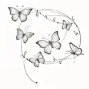 let it come down on me and butterflies  tattoo design idea