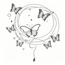 let it come down on me and butterflies  tattoo design idea