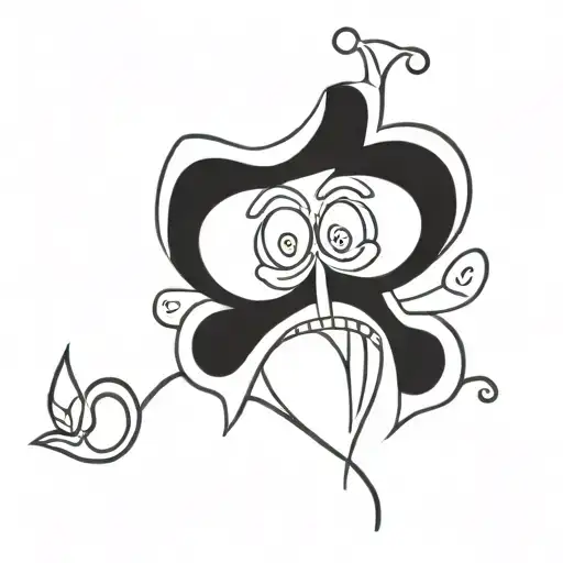 evil jester tattoo design idea