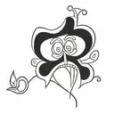 evil jester tattoo design idea