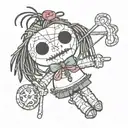 voodoo doll tattoo design idea