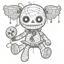 voodoo doll tattoo design idea