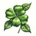  Four-leaf clover tattoo design idea