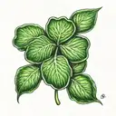  Four-leaf clover tattoo design idea