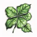  Four-leaf clover tattoo design idea