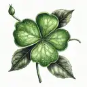  Four-leaf clover tattoo design idea