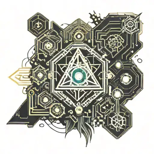 nerd sleeve pieces tattoo design idea