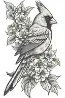 red cardinal bird memorial tattoo tattoo design idea