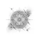 Create a greyscale fine line tattoo inspired by God, love, and Puerto Rico  tattoo design idea