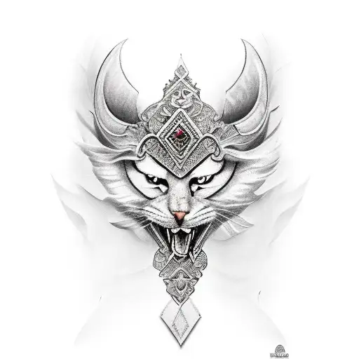 warrior princess tattoo design idea
