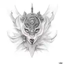 warrior princess tattoo design idea