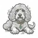 Ozzy Osbourne golden doodle tattoo design idea