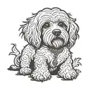 Ozzy Osbourne golden doodle tattoo design idea