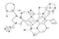 dopamine chemical structure with smal details of music and nature elements focus on the dopamine structure tattoo design idea